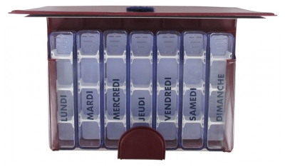 Magnien Medidose Weekly Pill Box - Colour: Burgundy