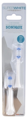 Superwhite 2 Refills for Supple Sonic Toothbrushes - Colour: White