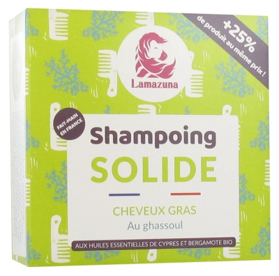 Lamazuna Shampoing Solide Cheveux Gras au Ghassoul 70 ml