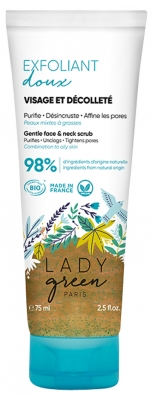 Lady Green Scrub Delicato Organico per Viso e Décolleté 75 ml