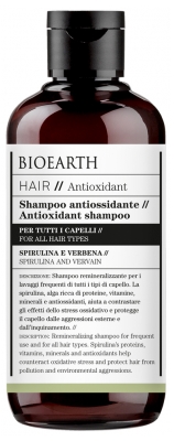 Bioearth Hair 2.0 Shampoing Antioxydant - Spiruline et Verveine 250 ml