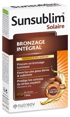 Nutreov Sunsublim Bronzeamento Integral Pele Normal 30 Cápsulas