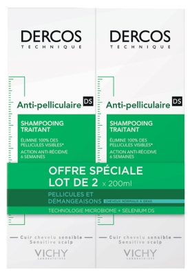 Vichy Dercos Anti-Schuppen Shampoo Für Normales Bis Fettiges Haar 2 x 200 ml