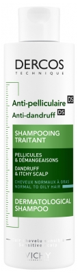 Vichy Dercos Shampoing Traitant Anti-Pelliculaire Cheveux Normaux à Gras 200 ml