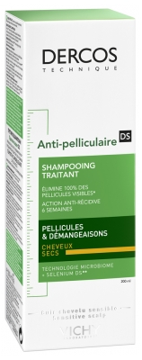 Vichy Dercos Shampoing Traitant Anti-Pelliculaire Cheveux Secs 200 ml