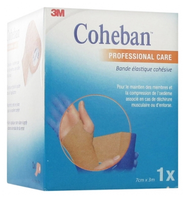 3M Coheban Banda de Contención Cohesiva 3 m x 7 cm - Color: Carne