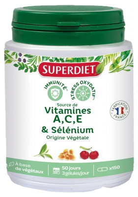 Superdiet Vitamines A, C, E & Sélénium 150 Gélules