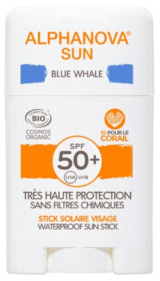 Alphanova Blue Whale Face Sun Stick SPF50+ Organic 12g