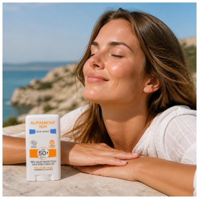 Alphanova Sun Sun Stick Blue Whale Visage SPF50+ Organic 12 g
