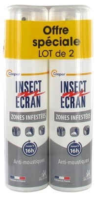 Insect Ecran Zones Infestées Répulsif Peau Adultes & Enfants Lot de 2 x 100 ml