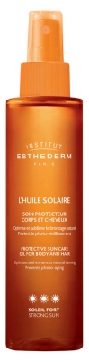 Institut Esthederm L'Huile Solaire Soin Protecteur Corps et Cheveux Soleil Fort 150 ml
