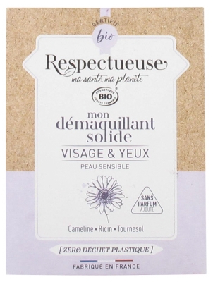 Respectueuse My Organic Solid Face and Eye Makeup Remover 25 g