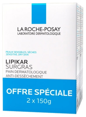 La Roche-Posay Lipikar Surgras Cleansing Bar 2 x 150g
