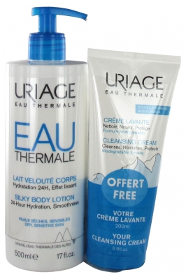 Uriage Silky Body Lotion 500ml + Cleansing Cream 200ml Free