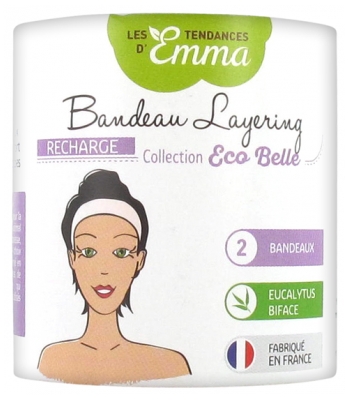 Les Tendances d'Emma Collection Eco Belle Recharge 2 Bandeaux Eucalyptus Layering