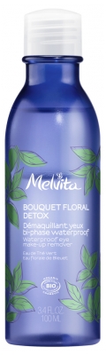 Melvita Bouquet Floral Détox Démaquillant Yeux Bi-Phase Waterproof Bio 100 ml