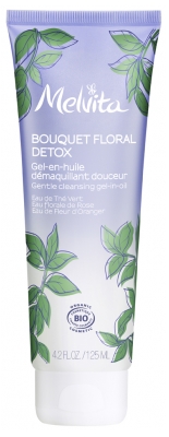Melvita Bouquet Floral Détox Gel-en-Huile Démaquillant Douceur Bio 125 ml