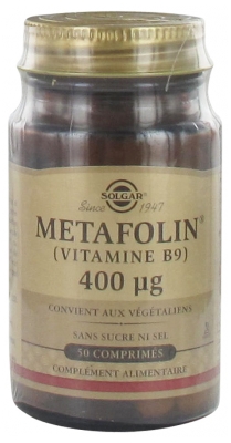 Solgar Metafolin Vitamine B9 400 mcg 50 Comprimés