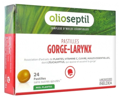Olioseptil Lozenges Throat-Larynx Honey Plants 24 Lozenges