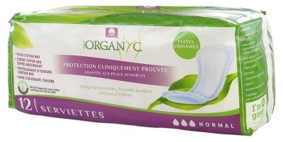 Organyc Blaaszwakte Normaal 12 Biologische Pads