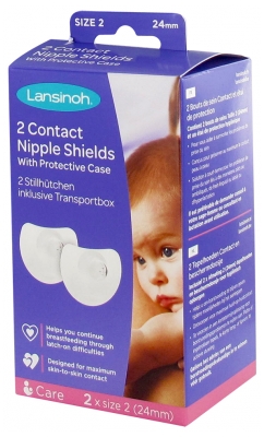 Lansinoh 2 Contactborsttips en Beschermhoesje - Maat: 24 mm