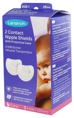 Lansinoh 2 Contact Nipple Protectors and Protective Case - Size: 20mm