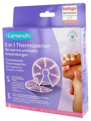 Lansinoh Compresses Thermoperles 3 en 1 Apaisantes Chaudes/Froides