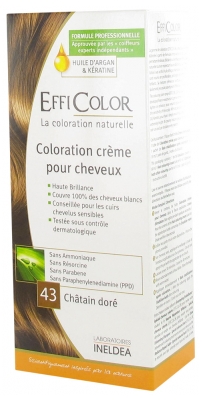 Ineldea EffiColor Hair Cream Colour - Hair Colour: 43: Golden Chestnut