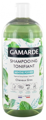 Gamarde Shampoo Tonificante Alla Menta Piperita Biologico per Capelli Grassi 500 ml