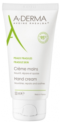 A-DERMA Crème Mains Peaux Fragiles 50 ml