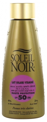 Soleil Noir Lait Solaire Vitaminé Haute Protection SPF50 150 ml