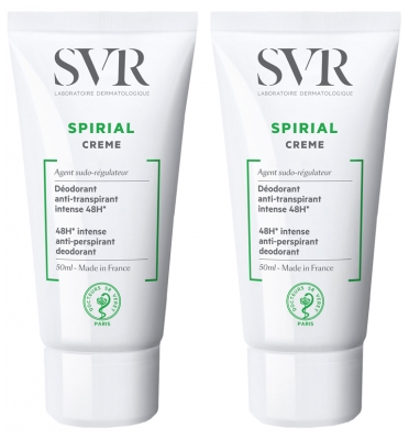 SVR Spirial Crème Déodorant Anti-Transpirant Intense 48H Lot de 2 x 50 ml
