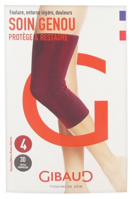 Gibaud Soin Genou Genouillère Rouge - Taille : Taille 4
