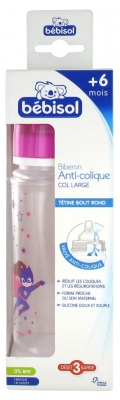 Bébisol Baby Bottle Anti-Colic 300ml +6 Months Flow 3