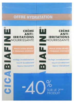 CicaBiafine Crème Anti-Irritations Nourrissante Lot de 2 x 200 ml