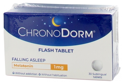 Laboratoires IPRAD ChronoDorm Mélatonine 1 mg Lot de 2 x 30 Comprimés Sublinguaux