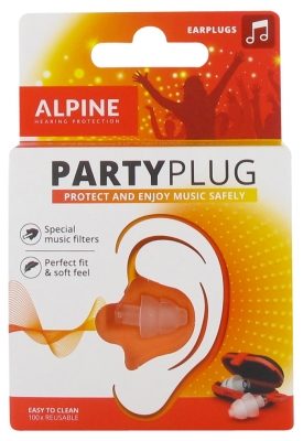 Alpine Hearing Protection Partyplug Bouchons d'Oreille + Minibox Gratuite