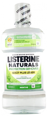 Listerine Naturals bain de Bouche Protection Gencives Goût Plus Léger 500 ml
