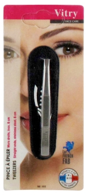 Vitry Face Care Tweezers Straight Jaws Stainless Steel 8 cm