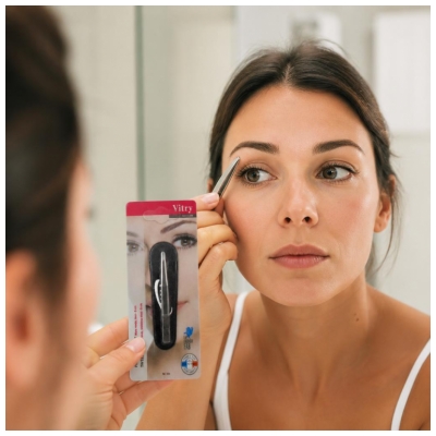 Vitry Face Care Pinzette Pinzette Runde Backen 8 cm