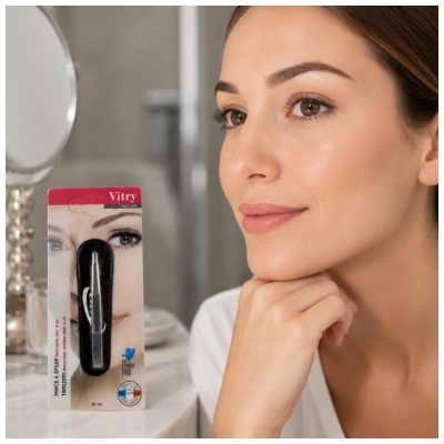 Vitry Face Care Pinzette Pinzette Runde Backen 8 cm