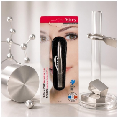 Vitry Face Care Pinzette Pinzette Runde Backen 8 cm