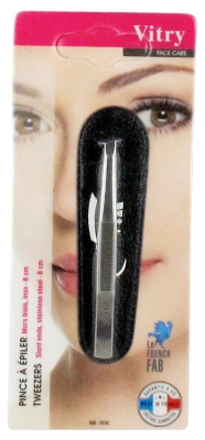 Vitry Face Care Pince à Épiler Mors Biais Inox 8 cm