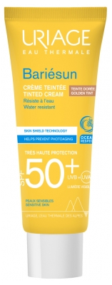 Uriage Very High Protection Tinted Cream SPF50+ 50 ml - Barwa: Złoty odcień