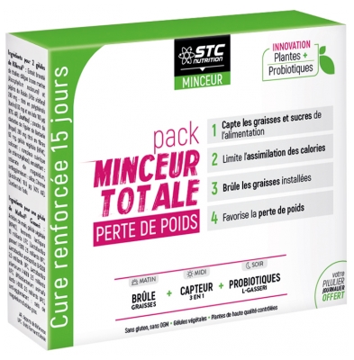STC Nutrition Pack Minceur Totale Perte de Poids 75 Gélules + 1 Pilulier Offert