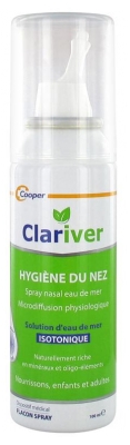 Clariver Hygiène du Nez Spray Nasal Eau de Mer 100 ml (à utiliser de préférence avant fin 08/2022)