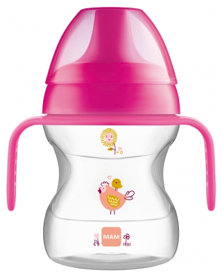 MAM Comme un Grand Cup With Handles 190ml 6 Months + - Colour: Pink 1