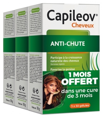 Nutreov Capileov Cheveux Anti-Chute Lot de 3 x 30 Gélules
