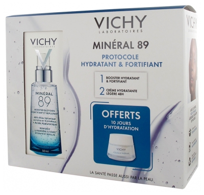 Vichy Minéral 89 Booster Quotidien Fortifiant et Repulpant 50 ml + Aqualia Thermal Crème Réhydratante Légère 15 ml Offerte
