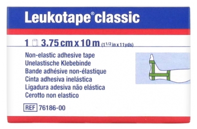 Essity Leukotape Classic Bande Adhésive Non-Elastique 3.75 cm x 10 m - Couleur : Vert